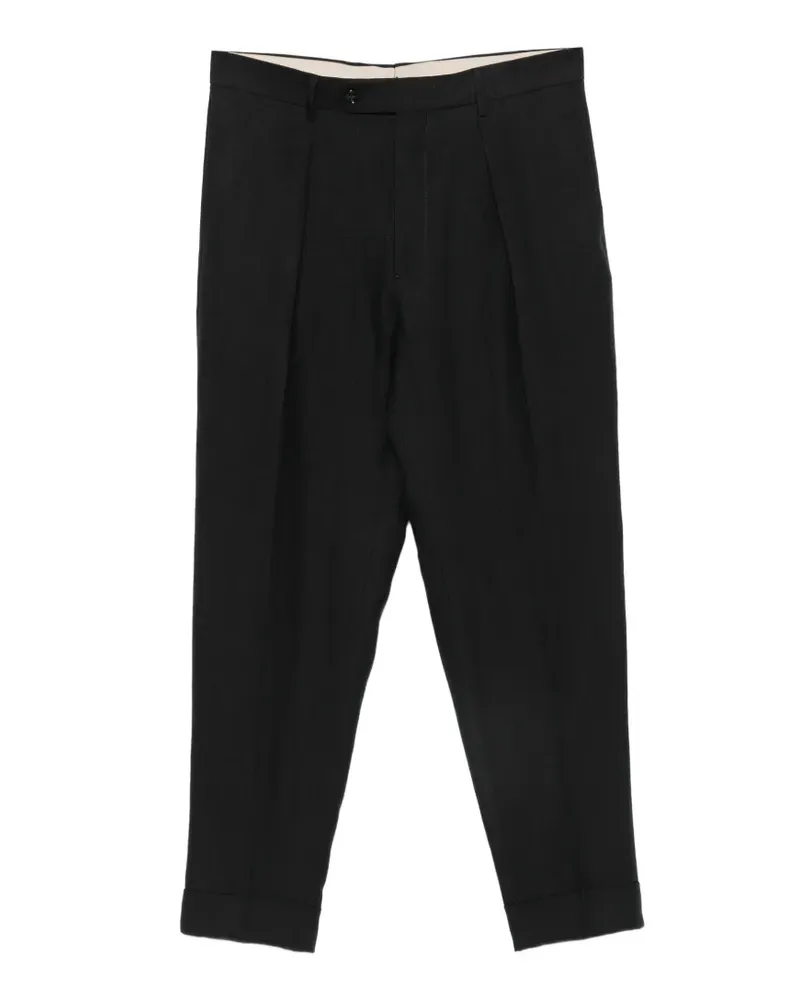 Berwich Chiaia pleated trousers - Schwarz Schwarz