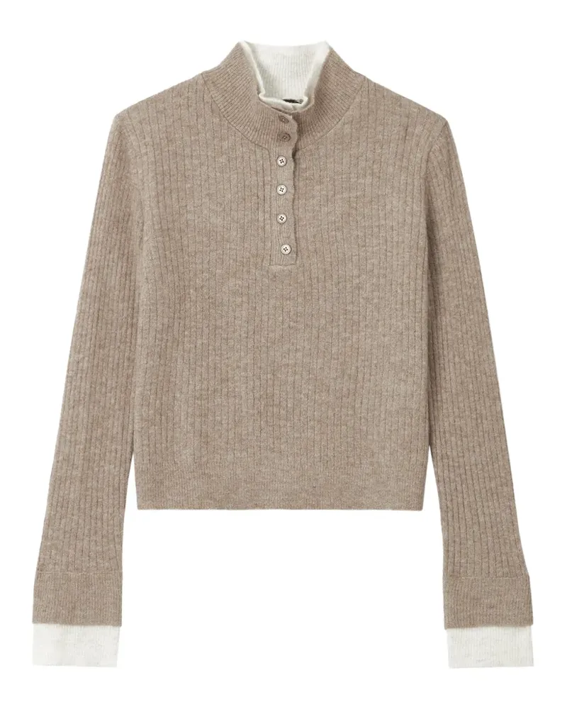 Tout a Coup Gerippter Strickpullover - Nude Nude