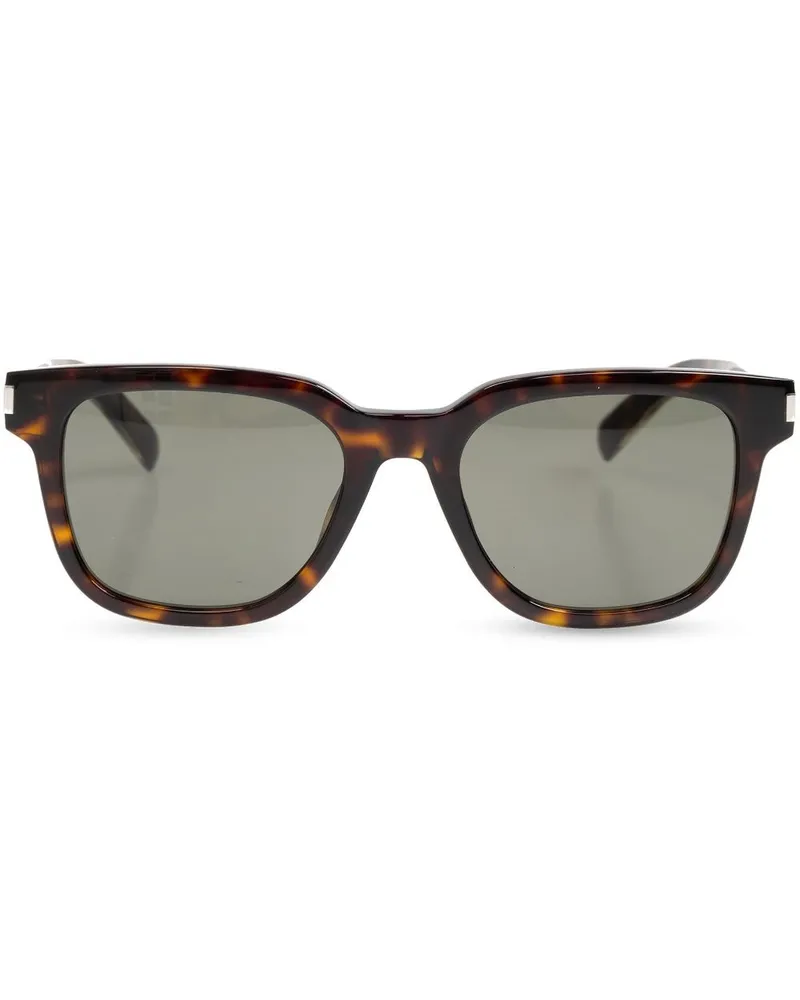 Saint Laurent Sonnenbrille mit eckigem Gestell - Braun Braun