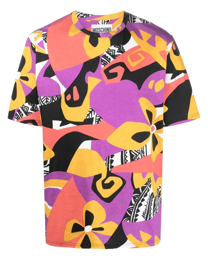 Moschino T-Shirt mit Collagen-Print - 1888 - Multicolore 1888