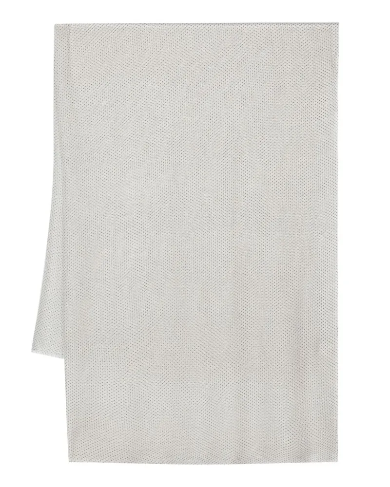 Faliero Sarti Schal mit Polka Dots - Weiß Weiß