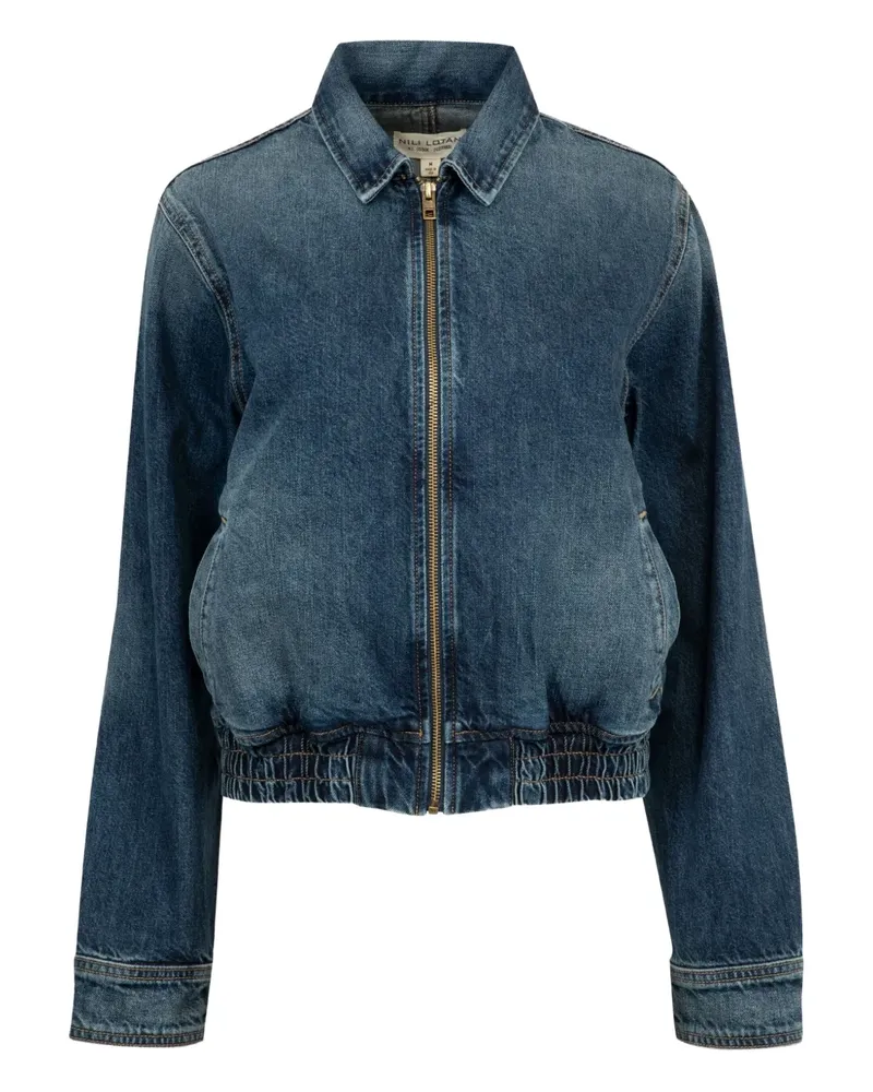 Nili Lotan Jeansjacke mit elastischem Bund - Blau Blau