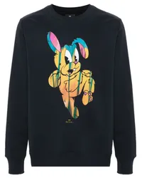 Paul Smith Sweatshirt mit Painted Bunny-Print Blau