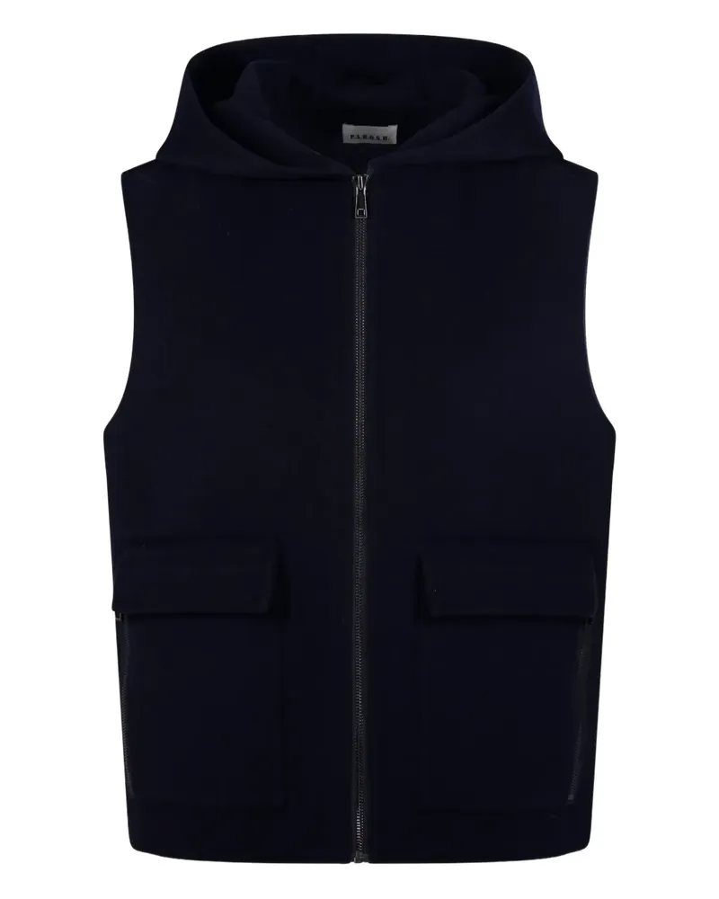P.A.R.O.S.H. P.A.R.O H. hooded pocket vest - Blau Blau