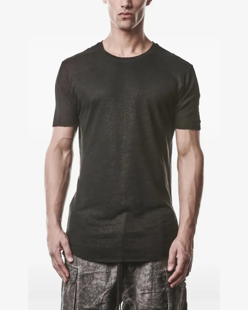 THOM KROM T-Shirt mit ungesäumten Kanten - Grün Grün