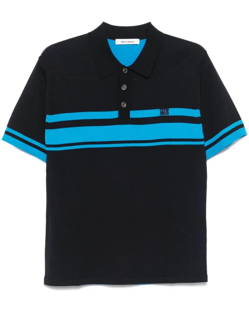 Wales Bonner Dawn Poloshirt Blau