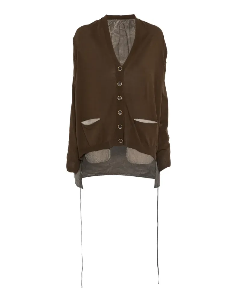 Uma Wang Cardigan mit V-Ausschnitt - Braun Braun