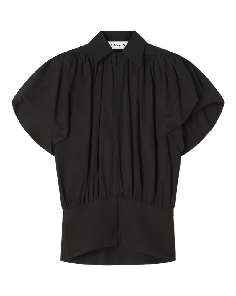 Lanvin Reißverschluss-Oberteil mit Puffärmeln - Schwarz Schwarz