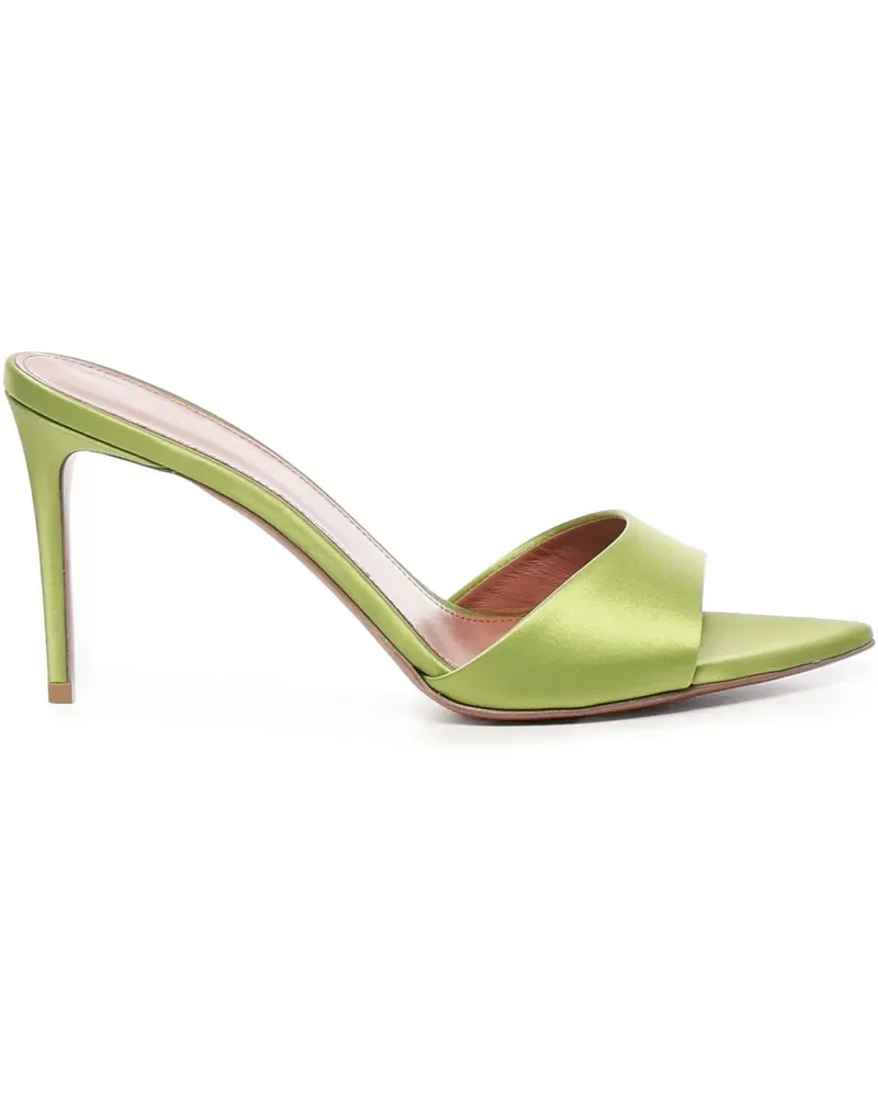 Giuliano Galiano Offene Satin-Sandalen 80mm - Grün Grün