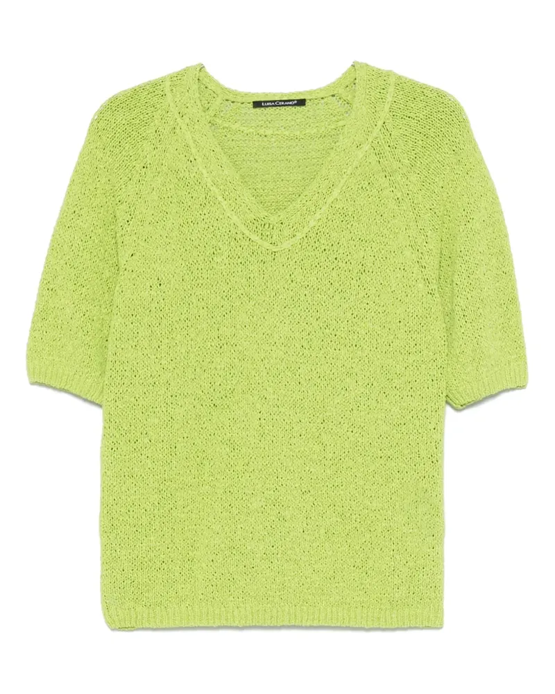 Luisa Cerano Pullover mit V-Ausschnitt - Grün Grün