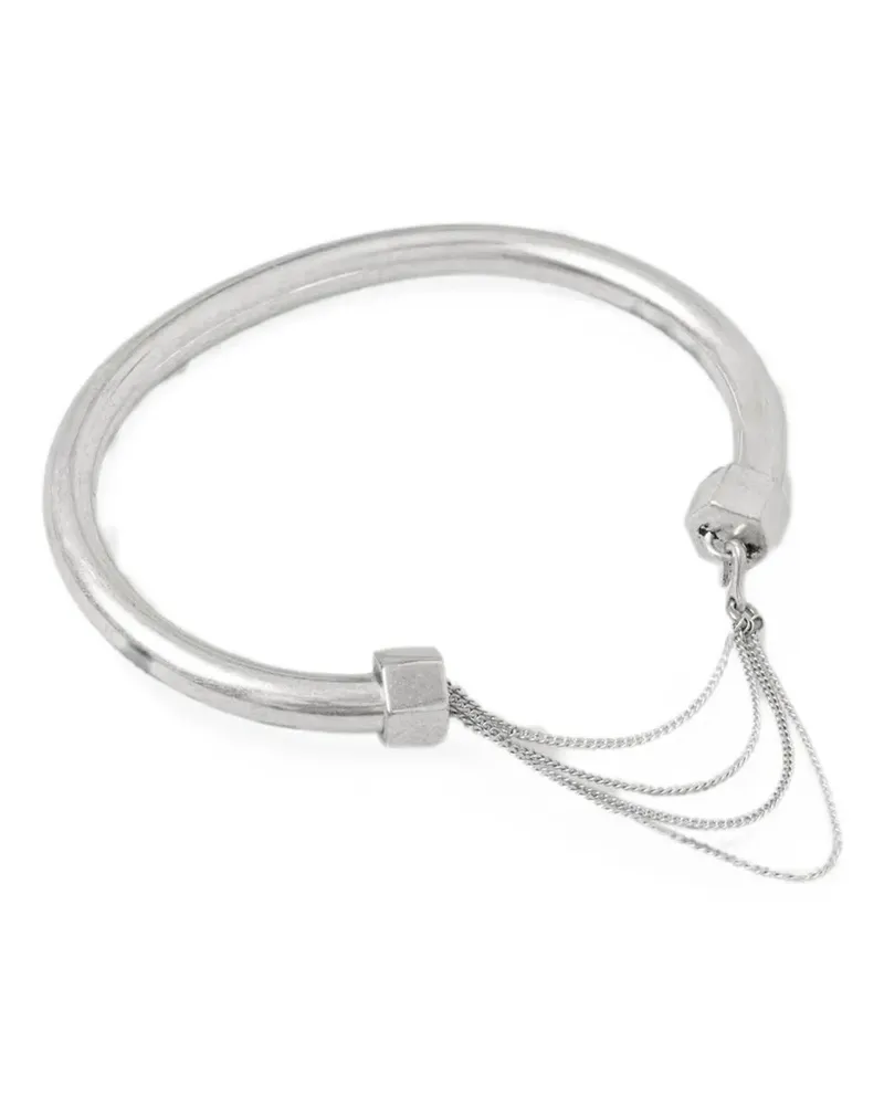 AllSaints hex-nut draped-chain bracelet - Silber Silber
