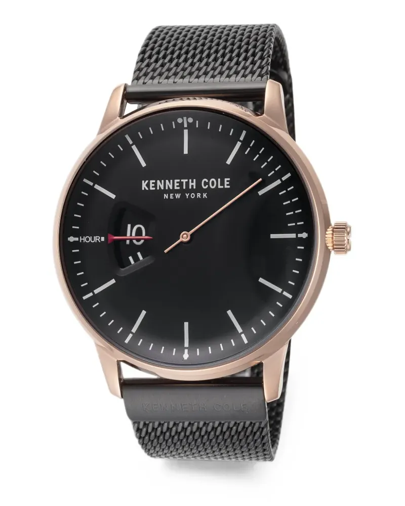 Kenneth Cole Armbanduhr mit Mesh-Riemen 42mm - Schwarz Schwarz