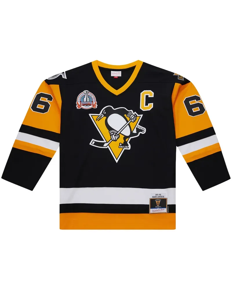 Mitchell & Ness NHL Dark "Penguins 1991 Mario Lemieux" Trikot - Schwarz Schwarz