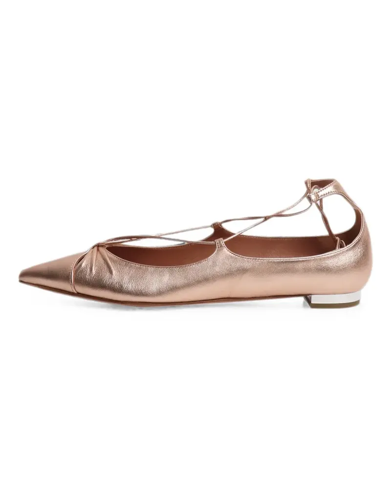 Aquazzura Gabi lace-up ballet flats - Rosa Rosa