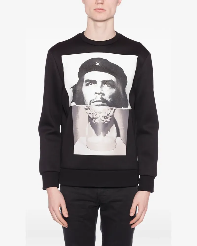 Neil Barrett long-sleeve printed sweatshirt - Schwarz Schwarz
