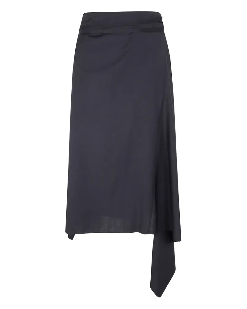 Ann Demeulemeester Asymmetrischer Wickelrock - Schwarz Schwarz