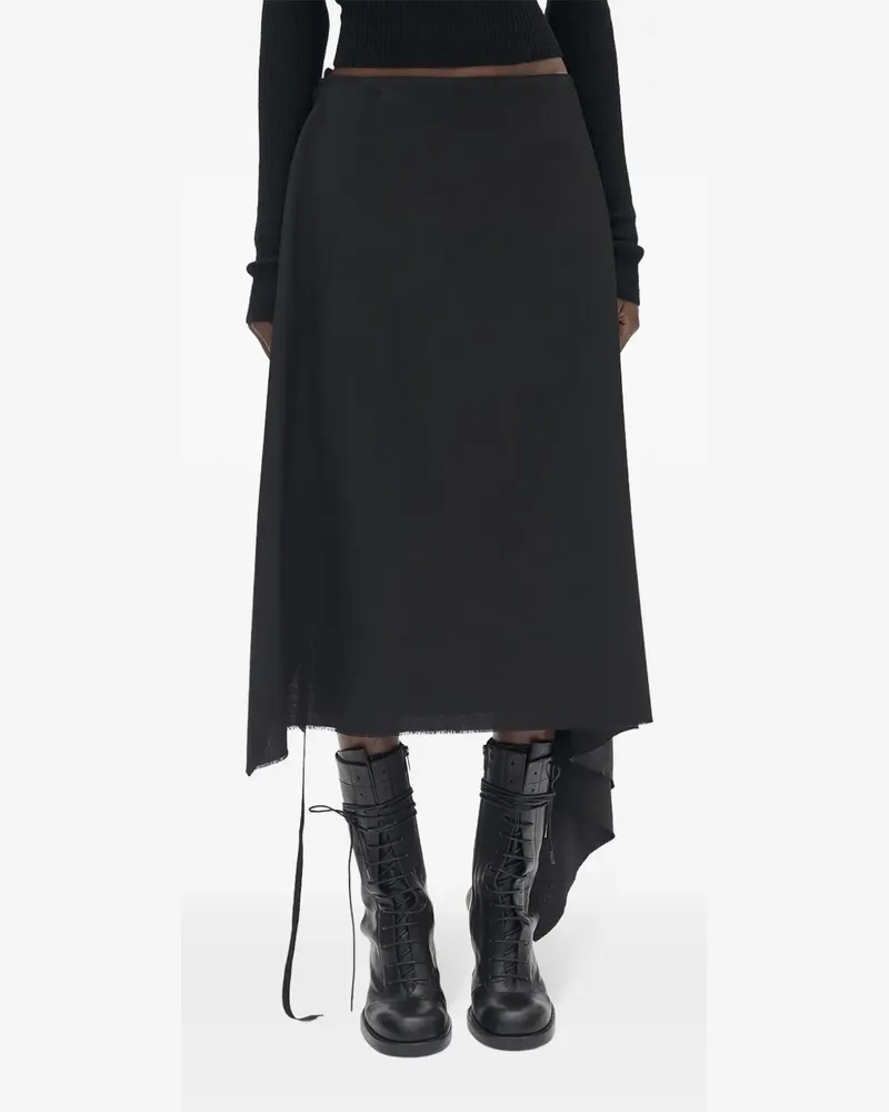 Ann Demeulemeester Asymmetrischer Wickelrock - Schwarz Schwarz