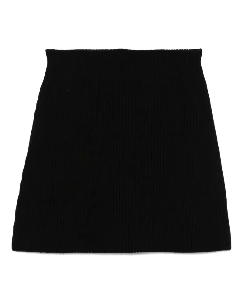 Jil Sander Gerippter Strickrock - Schwarz Schwarz