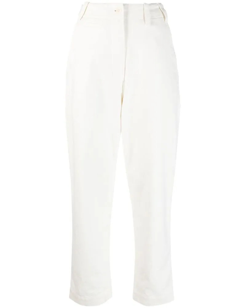 Margaret Howell Tapered-Hose mit hohem Bund - Weiß Weiß