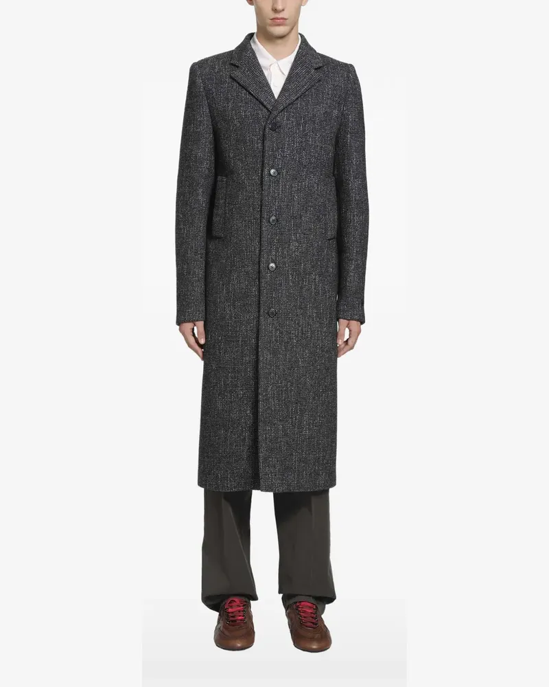 Prada Einreihiger Mantel - Grau Grau