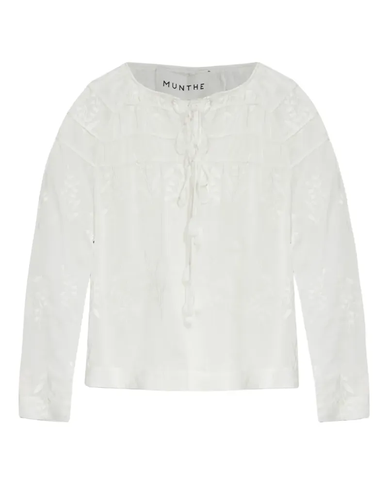 MUNTHE Bestickte Bluse - IVORY Ivory