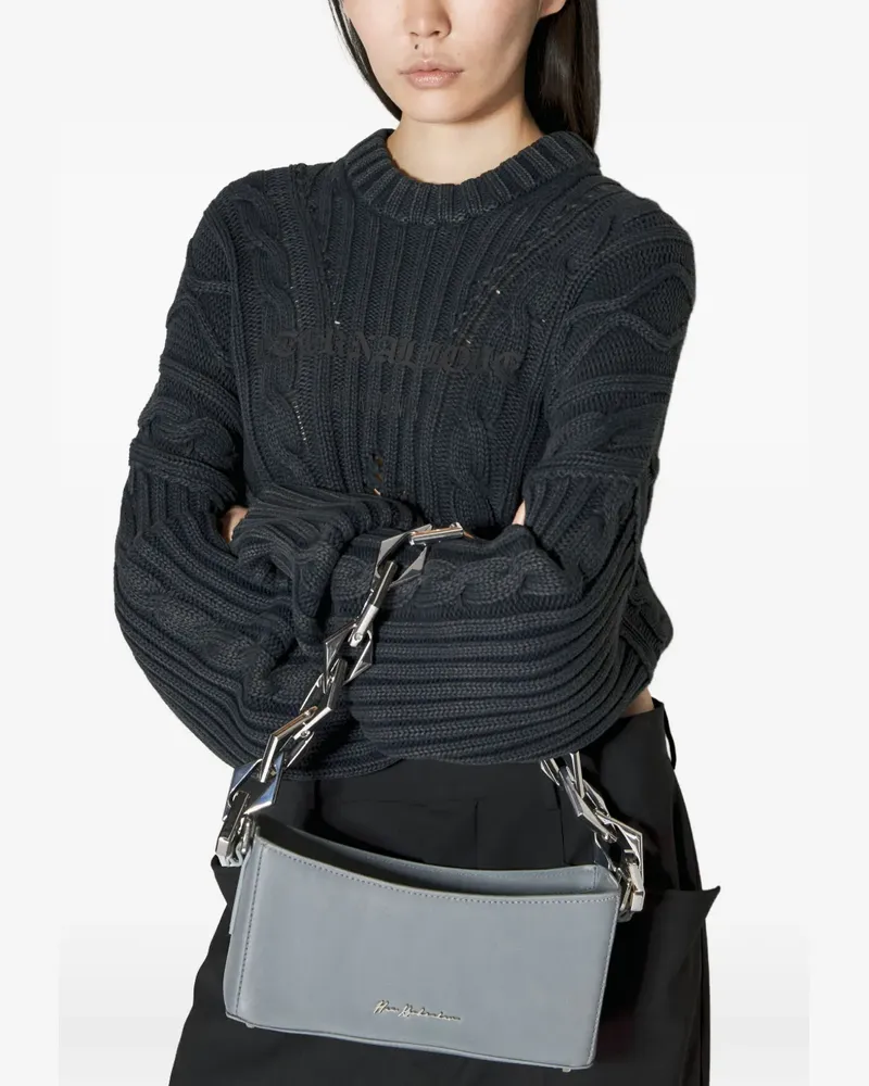 Han Kjøbenhavn Schultertasche mit Kettenriemen - Grau Grau