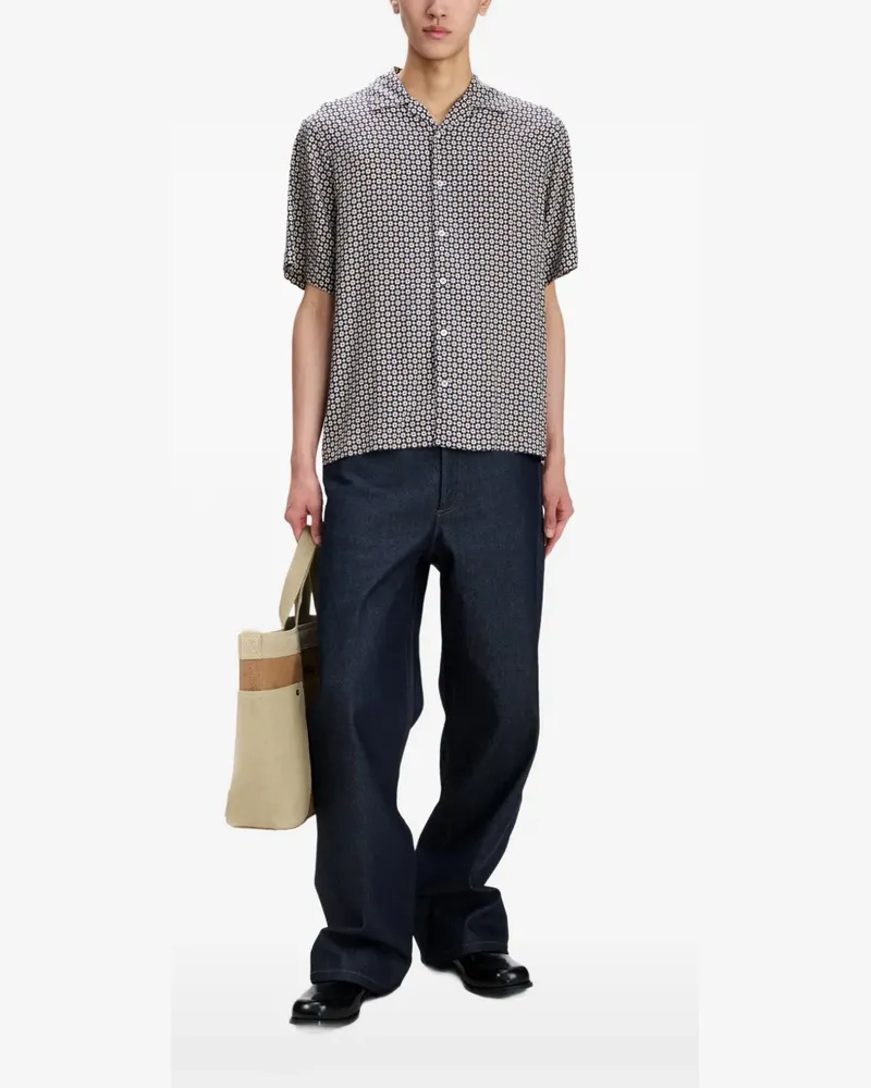 A.P.C. Hemd mit geometrischem Print - Blau Blau