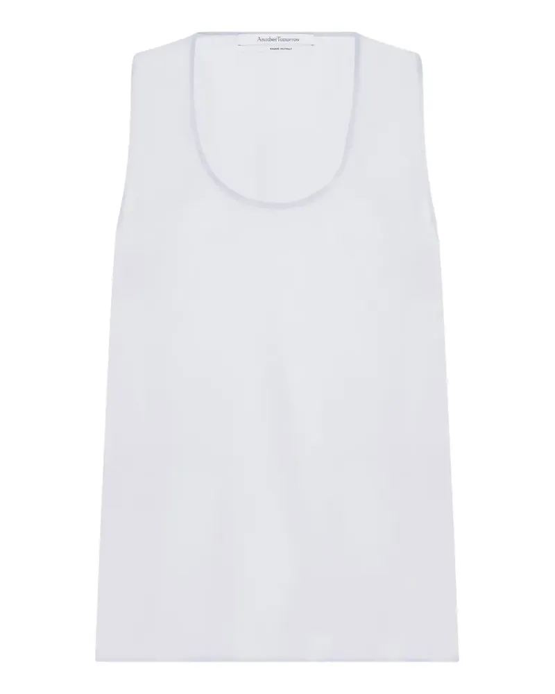 Another Tomorrow cocoon silk top - Blau Blau