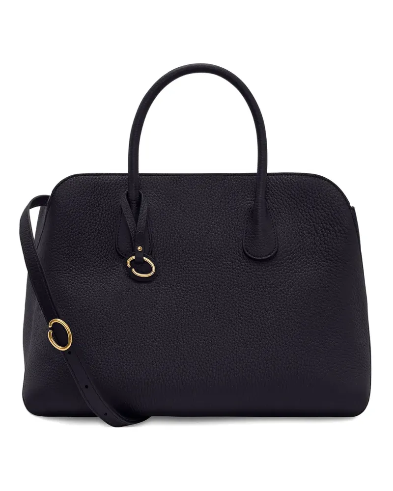 Oscar de la Renta Strukturierte Handtasche - Schwarz Schwarz