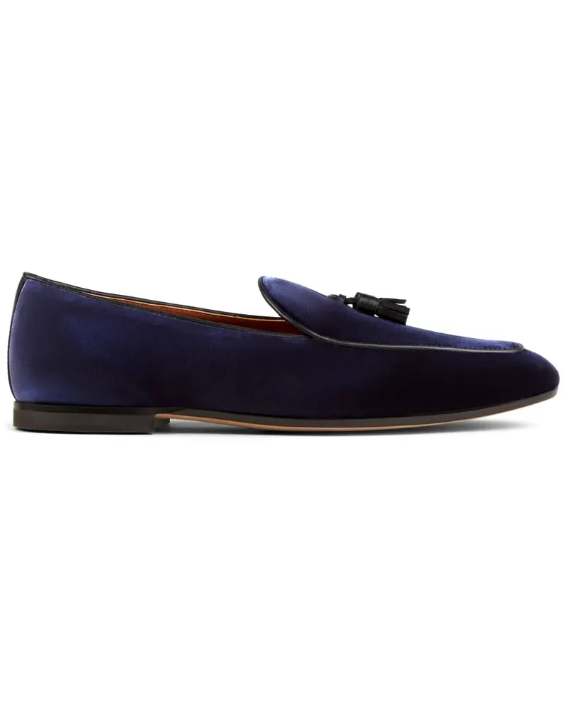 TOD'S Loafer aus Wildleder mit Quasten - Blau Blau