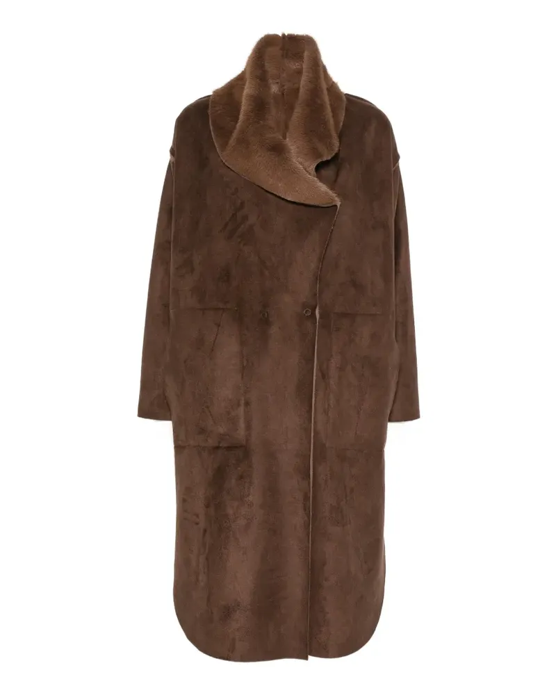 Collection Privée? Oversized-Mantel aus Faux Shearling - Braun Braun