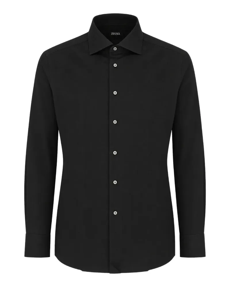 Ermenegildo Zegna Langärmeliges Hemd - Schwarz Schwarz
