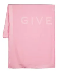 Givenchy Schal mit Logo-Print Rosa