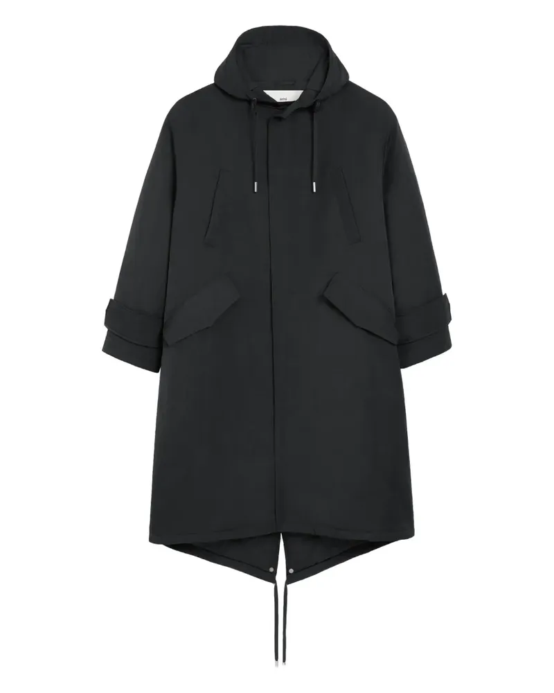 AMI Paris Gefütterter Kapuzenparka - Grau Grau