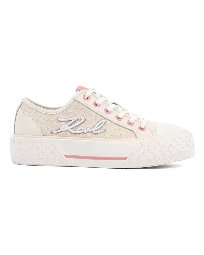 Karl Lagerfeld logo-detail platform-sole sneakers - Nude Nude