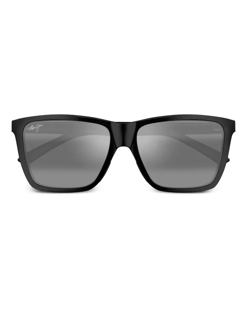 Maui Jim Sonnenbrille mit eckigem Gestell - Schwarz Schwarz