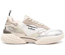 Sneakers mit Netzeinsatz - Weiß