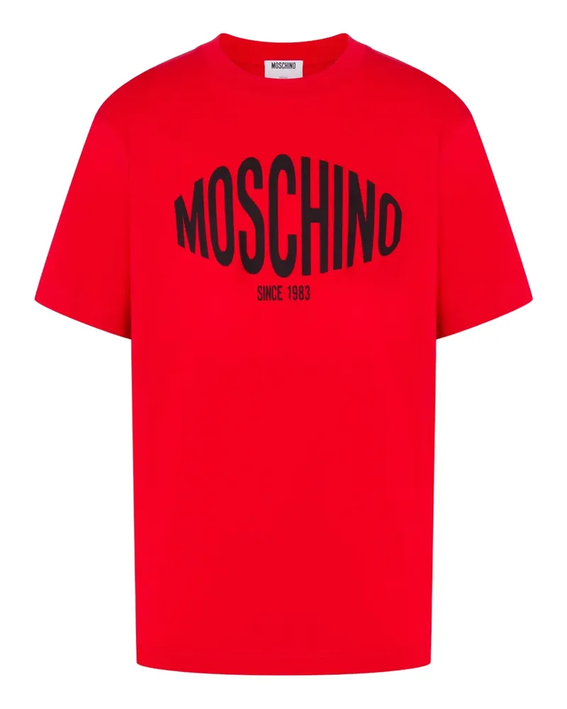 Moschino logo-print cotton T-shirt - Rot Rot