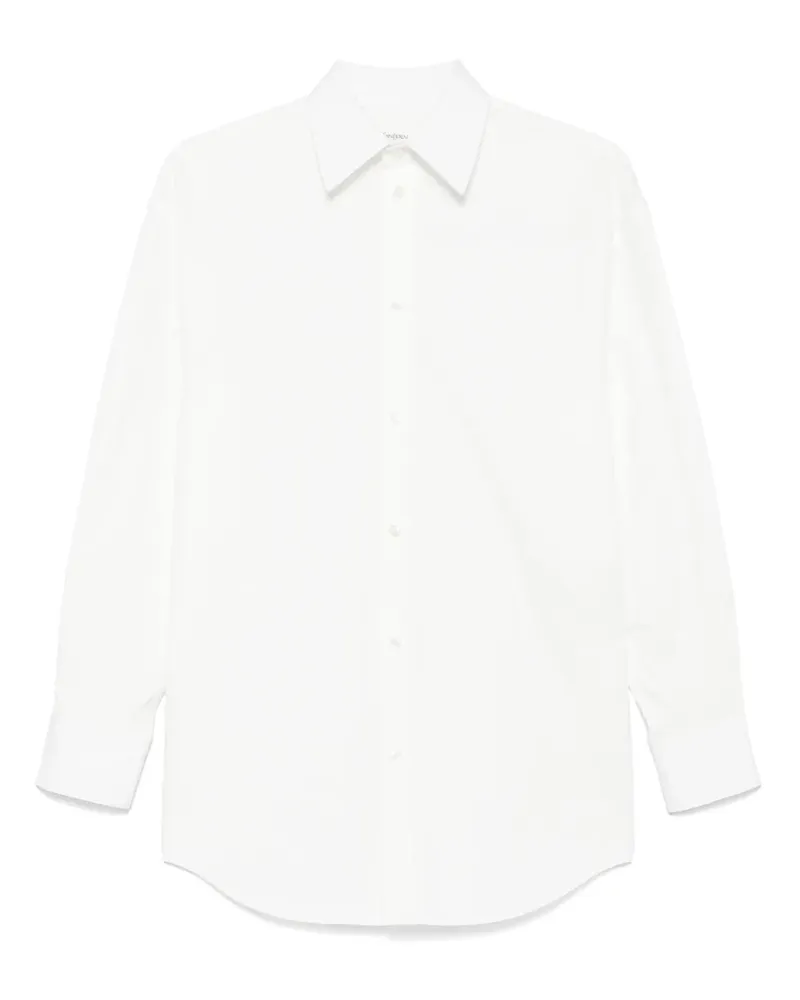 Saint Laurent Hemd aus Popeline - Weiß Weiß