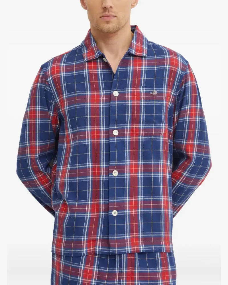 Gant Karierter Pyjama - Blau Blau