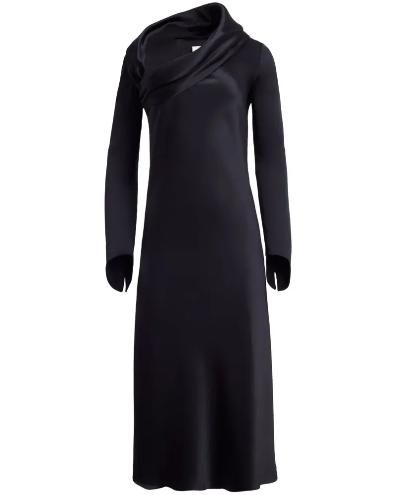KHAITE Olivier Midikleid aus Seide - Schwarz Schwarz