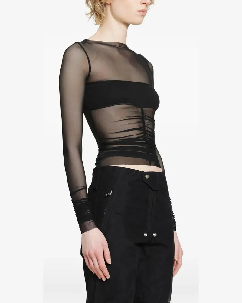 Rick Owens Temple mesh top - Schwarz Schwarz