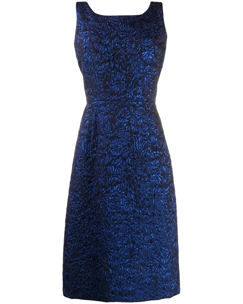Comme des Garçons Midikleid mit Blumenmuster - Blau Blau