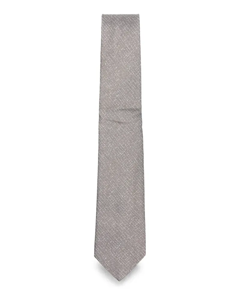 Canali Krawatte mit Rautenmuster - Grau Grau