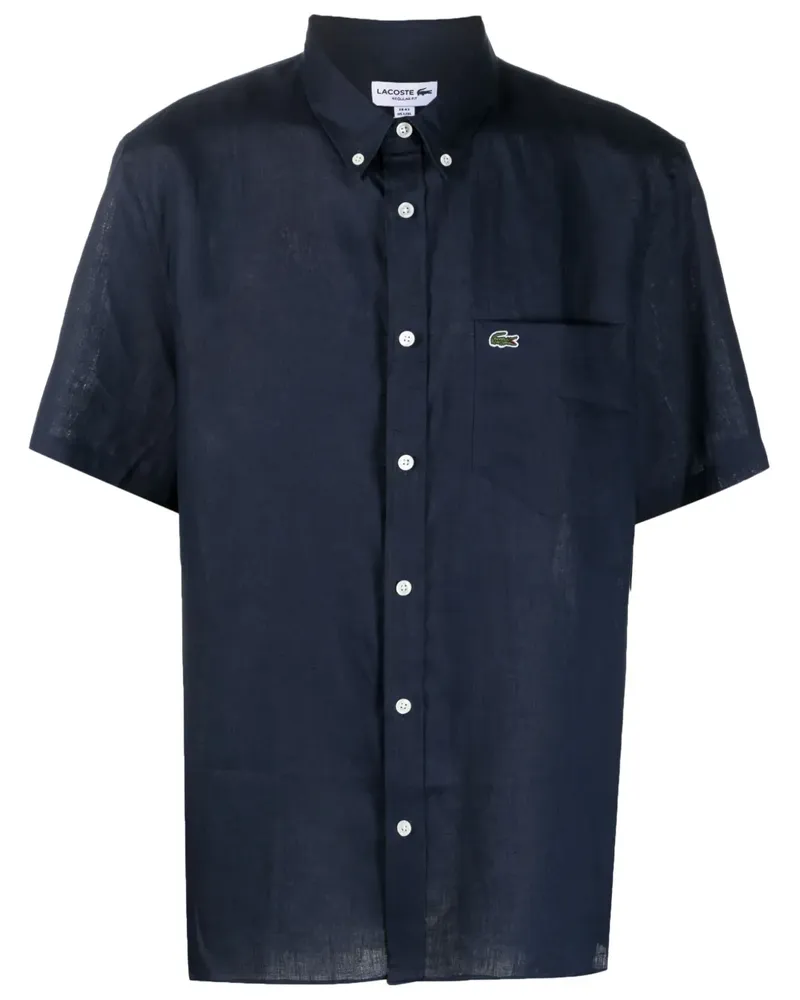 Lacoste Hemd mit Logo-Stickerei - Blau Blau