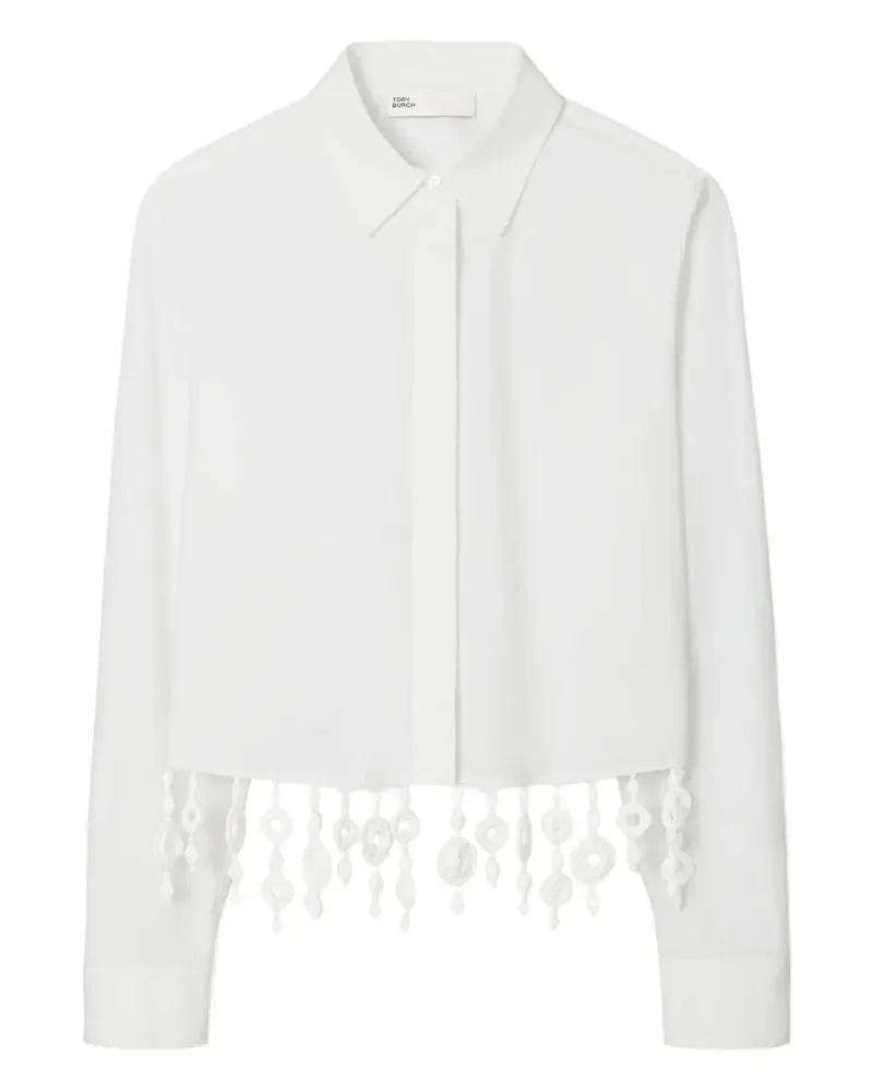 Tory Burch Hemd mit Kristallen - Weiß Weiß