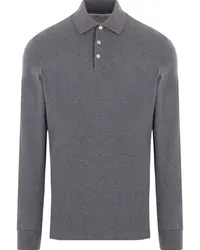 Brunello Cucinelli Poloshirt aus Pikee Grau