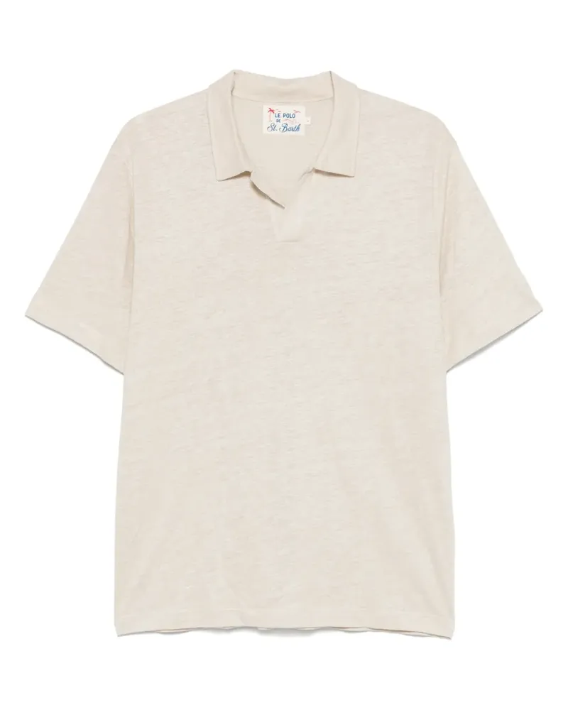 MC2 Saint Barth Poloshirt aus Leinen - Nude Nude