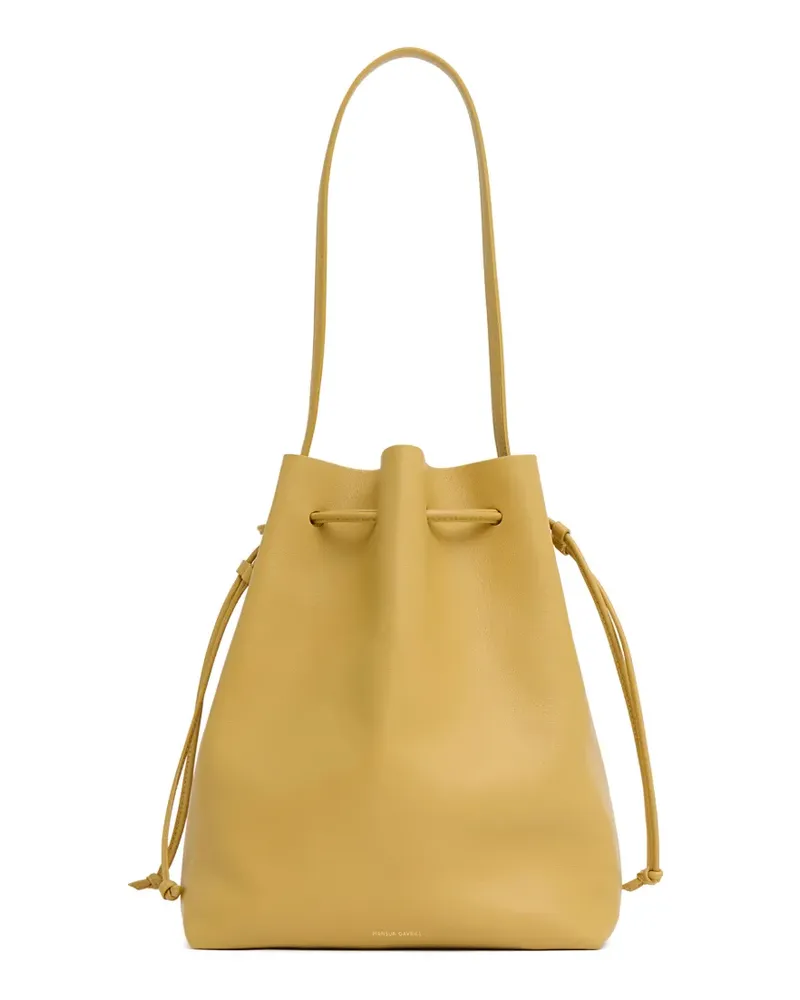 Mansur Gavriel Drawstring Cabas leather bucket bag - Gelb Gelb