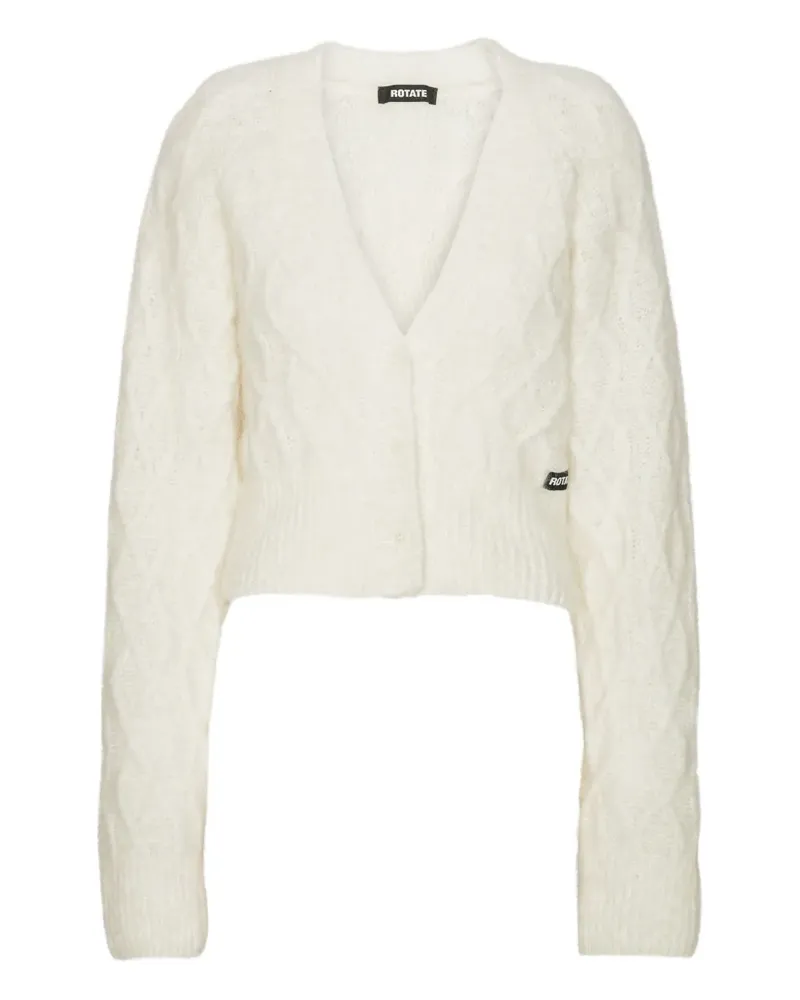 ROTATE Birger Christensen Cardigan mit V-Ausschnitt - Nude Nude